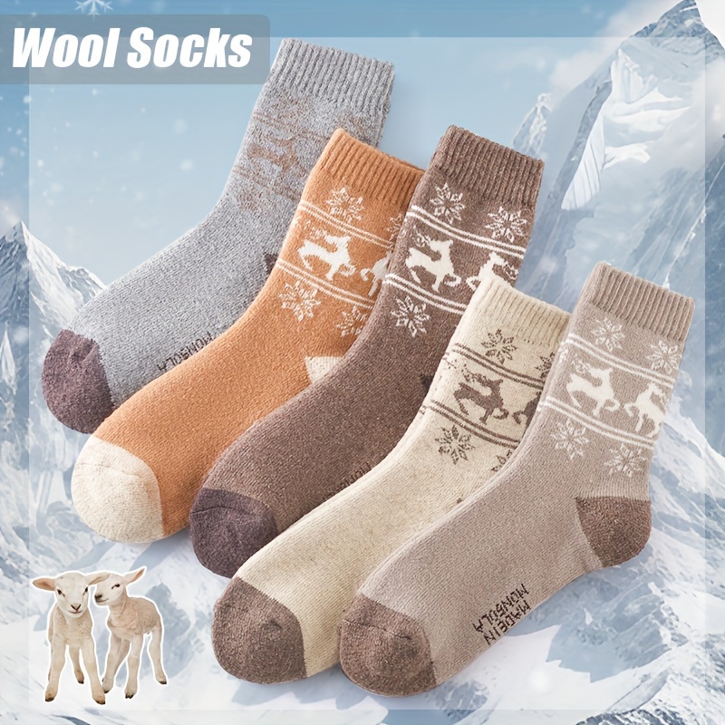 5Pairs Winter Thicken Wool Soc - đánh giá và giá Outdoor Sport Hose