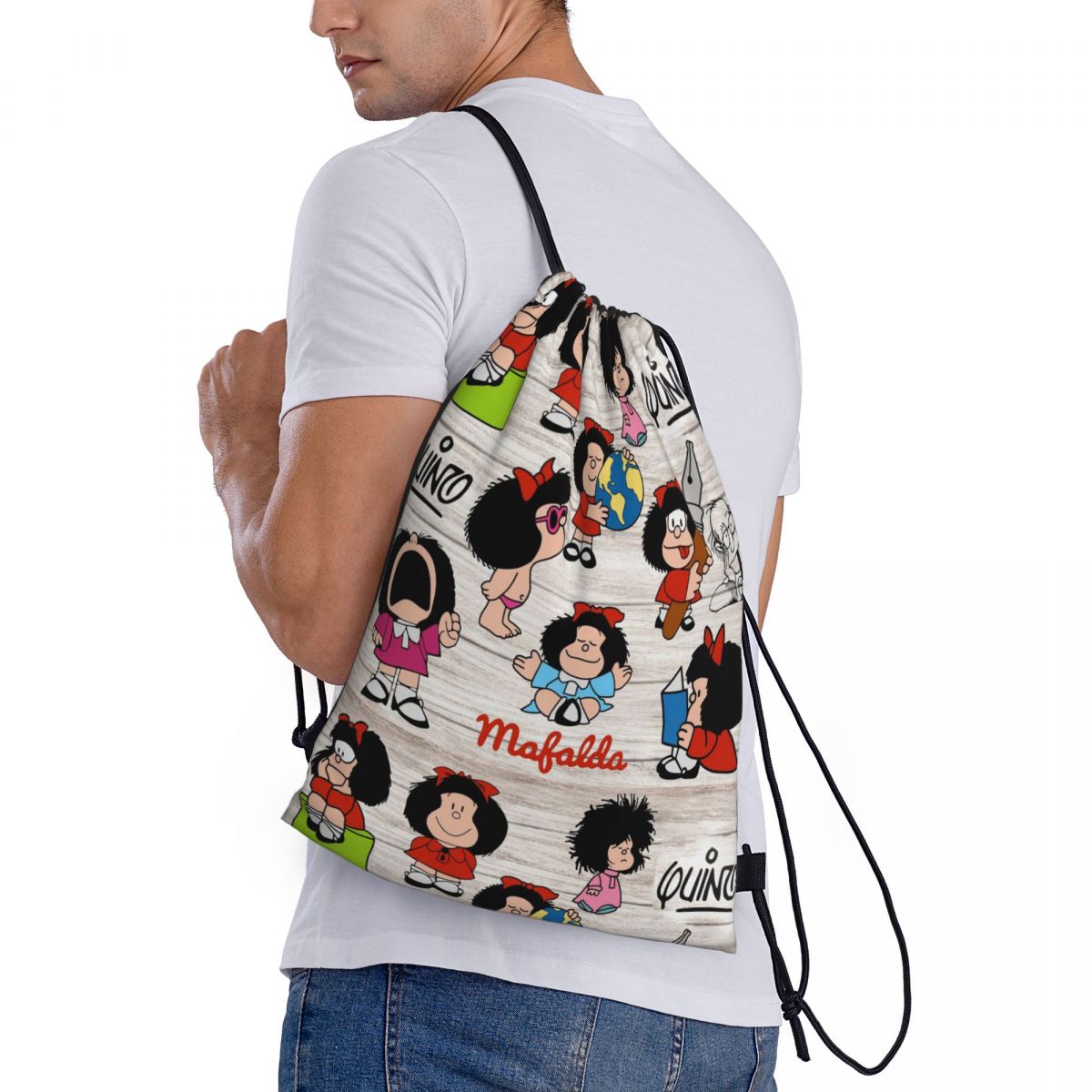 Custom Kawaii Cartoon Mafalda  - đánh giá và giá Outdoor Sport Backpack